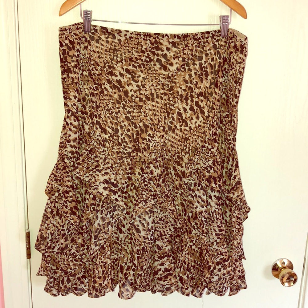 🍁LAUREN Ralph Lauren SZ 16 Tan Python print skirt